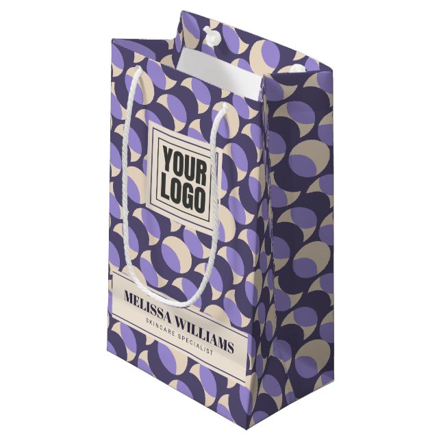 Modern Retro Lavendel Geometrisk  (Framsidan Vinklad)