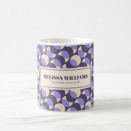 Modern Retro Lavendel Geometrisk Kaffemugg