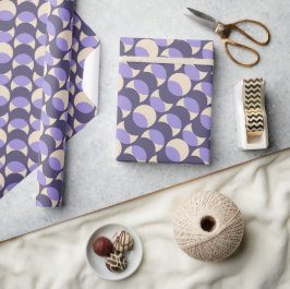 Modern Retro Lavendel Geometriskt Inpackningspappe Presentpapper