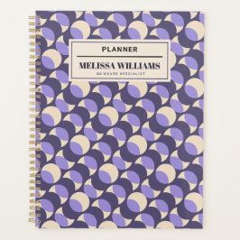 Modern Retro Lavender Geometric Planner