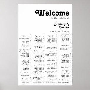 Modern Retro Lettering Alfabetisk sittning Poster