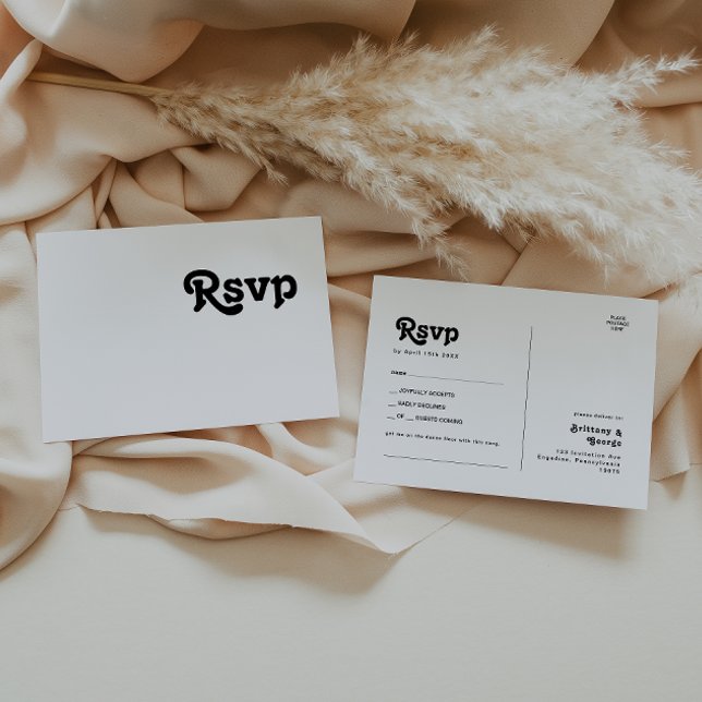 Modern Retro Lettering Begär OSA-vykort för Sång-b Vykort (Skapare uppladdad)