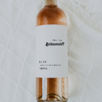 Modern Retro Lettering Bridesmaid Frieri