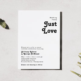 Modern Retro Lettering Ingenting Finare Bröllop Inbjudningar