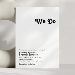 Modern retro Lettering Vi gör bröllopsinbjudan Inbjudningar