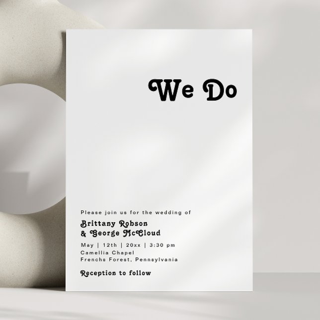 Modern retro Lettering Vi gör bröllopsinbjudan Inbjudningar (Skapare uppladdad)