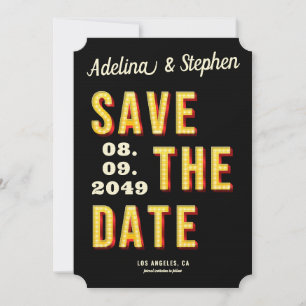 Modern Retro Light Marquee Broadway Stil Photo Spara Datumet