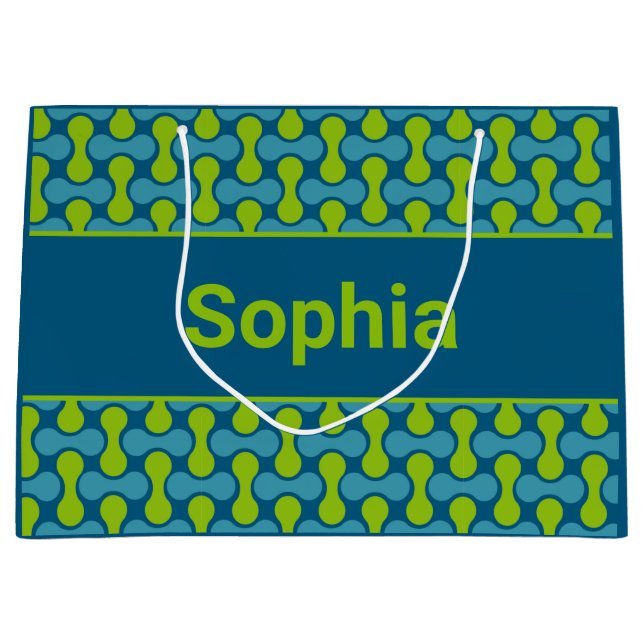 Modern Retro Link Pattern in Blue and Green (Framsidan)