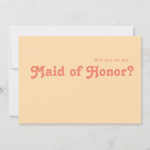 Modern Retro Maid of honor-Frieri kort för Orang