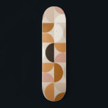 Modern Retro Mönster Brown-jordtoner i mitten av å Mini Skateboard Bräda 18,5 Cm<br><div class="desc">Retro i mitten av århundradet moderna mönster - abstraktens geometriska former - minimalistiskt mönster i jordtoner - Brown,  beige,  white,  terracotta.</div>