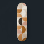 Modern Retro Mönster Brown-jordtoner i mitten av å Mini Skateboard Bräda 18,5 Cm<br><div class="desc">Retro i mitten av århundradet moderna mönster - abstraktens geometriska former - minimalistiskt mönster i jordtoner - Brown,  beige,  white,  terracotta.</div>