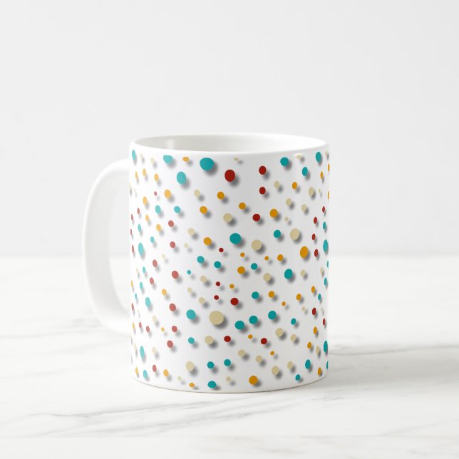 Modern Retro Mönster Kaffemugga Present Kaffemugg (Framsida vänster)