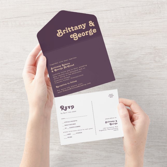 Modern Retro | Mörk Lila Seal and Send (Avrivbar del)
