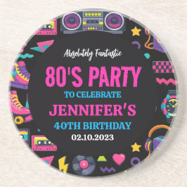Modern Retro Neon 80’s Birthday Party for Adults Underlägg
