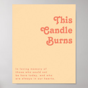 Modern Retro   Orange Knuffa Detta ljus brinner Poster