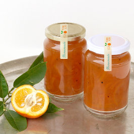 Modern Retro-Orange Marmalade Tamper-Proof Seal L Klistermärke