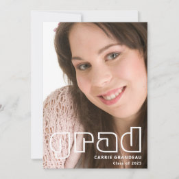 Modern Retro | Photo Grad-meddelande Inbjudningar