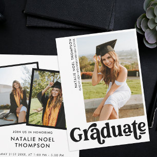 Modern Retro Photo Modern Groovy Coola Studenten Meddelande