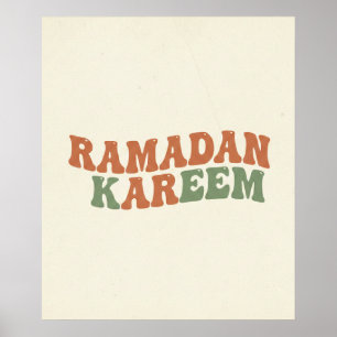 Modern Retro Ramadan Kareem Väggkonst Boho Islami
