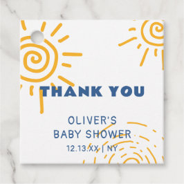 Modern Retro Ray of Sunshine Baby Shower Gåvor Etiketter