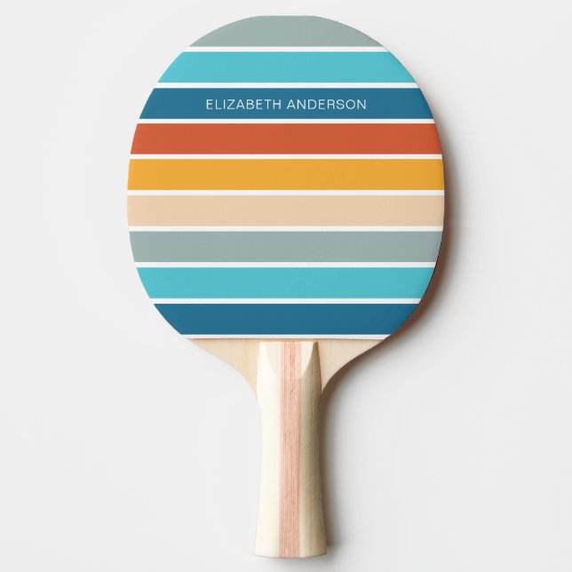 Modern Retro Sunset Rand Personlig Pingisracket (Framsidan)