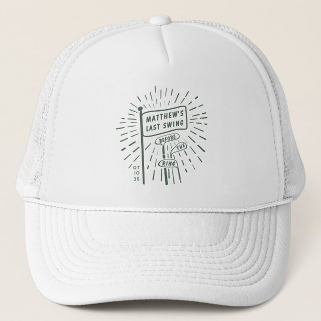 Modern Retro Svärmoderns Sista Sving Golf Grön Keps (Framsida)