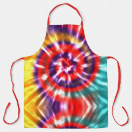 Modern Retro Tie Dyed Red Turcos Gult