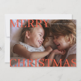 Modern Retro Typography Photo God jul Julkort