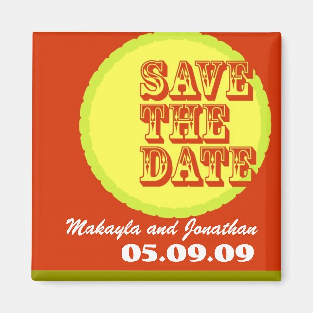 Modern-Retro Typsnitt & Färg Magnet (Framsidan)