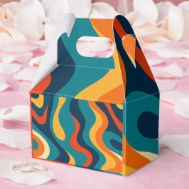 Modern Retro Vågigt Abstrakt Mönster Presentaskar