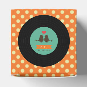 Modern Retro Vinyl Record Bröllop Presentaskar