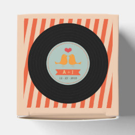 Modern Retro Vinyl Record Orange Himlar Blue Bröll Presentaskar