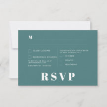 Modern Retro Vit Modern RSVP-kort
