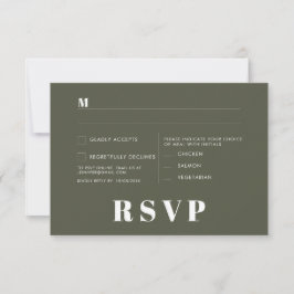 Modern Retro Vit Modern RSVP-kort Inbjudningar