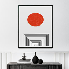 Modern Retroinspirerad konst i mitten av århundrad Poster