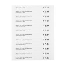 Modern Returadress 24 x tunn Personligt bröllp