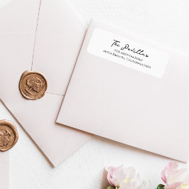 Modern Returadress-etikett för skript Returadress Etikett