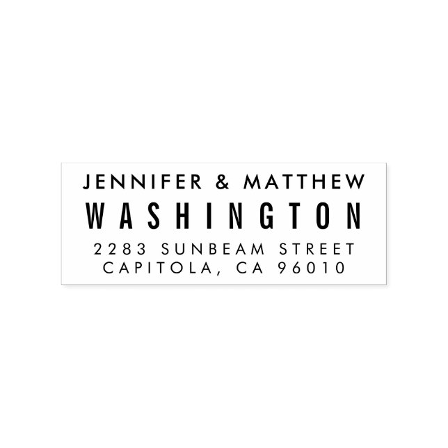 Modern Returadress för anpassningsbar och groom Stämpel (Tryck)