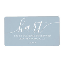 Modern Returadress för Baby blue skriptfamilj Fraktsedel