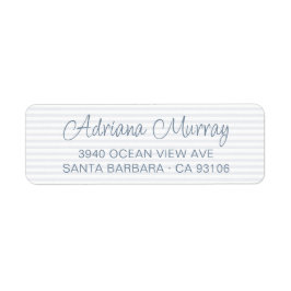 Modern Returadress för Dusty Blue Rand Etikett