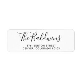 Modern Returadress för elegant Returadress Etikett