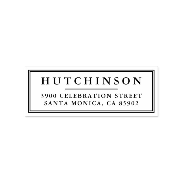 Modern Returadress för minimal typografi Stämpel (Tryck)