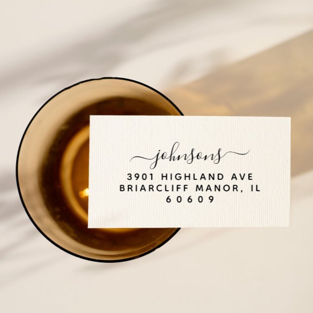 Modern Returadress för minimalistiskt skript Självfärgande Stämpel (Skapare uppladdad)