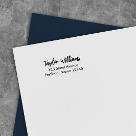 Modern Returadress för penselskript Namn Självfärgande Stämpel