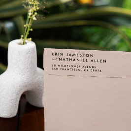 Modern Returadress för två Namn- och skriptteckens Stämpel