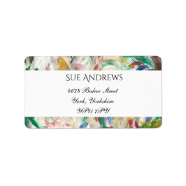 Modern Returadress för vattenfärgsAbstrakt Adressetikett
