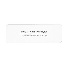 Modern Returadress för vit Professionell Etikett