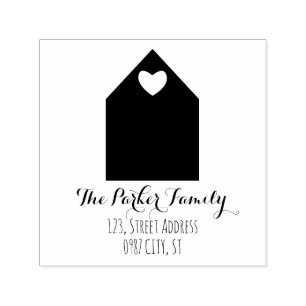 Modern returadress   Hushus   frimärke med självtr Självfärgande Stämpel