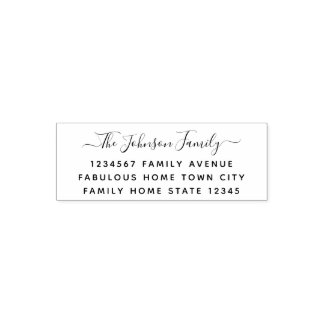 Modern Returadress i familjen Namn Självfärgande Stämpel