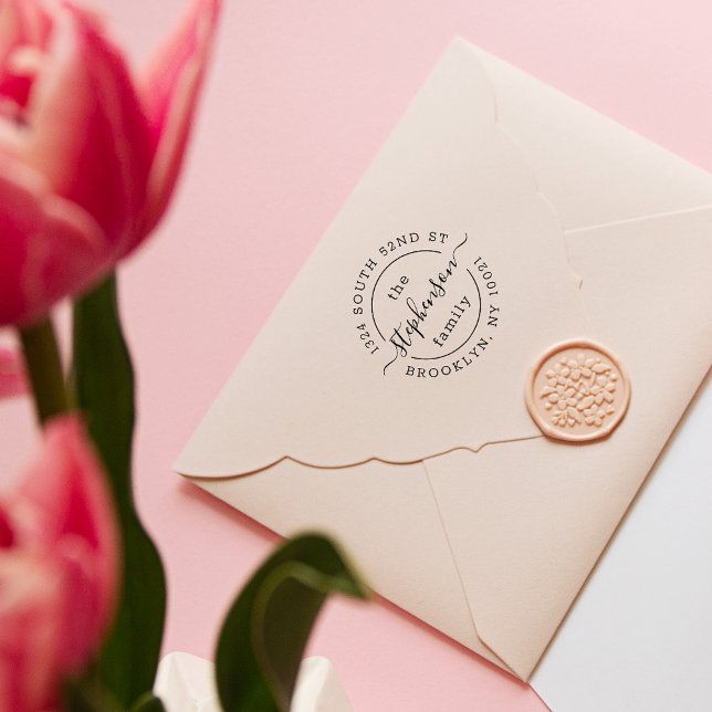 Modern Returadress i Namn- i skriptfamiljen Självfärgande Stämpel (Skapare uppladdad)